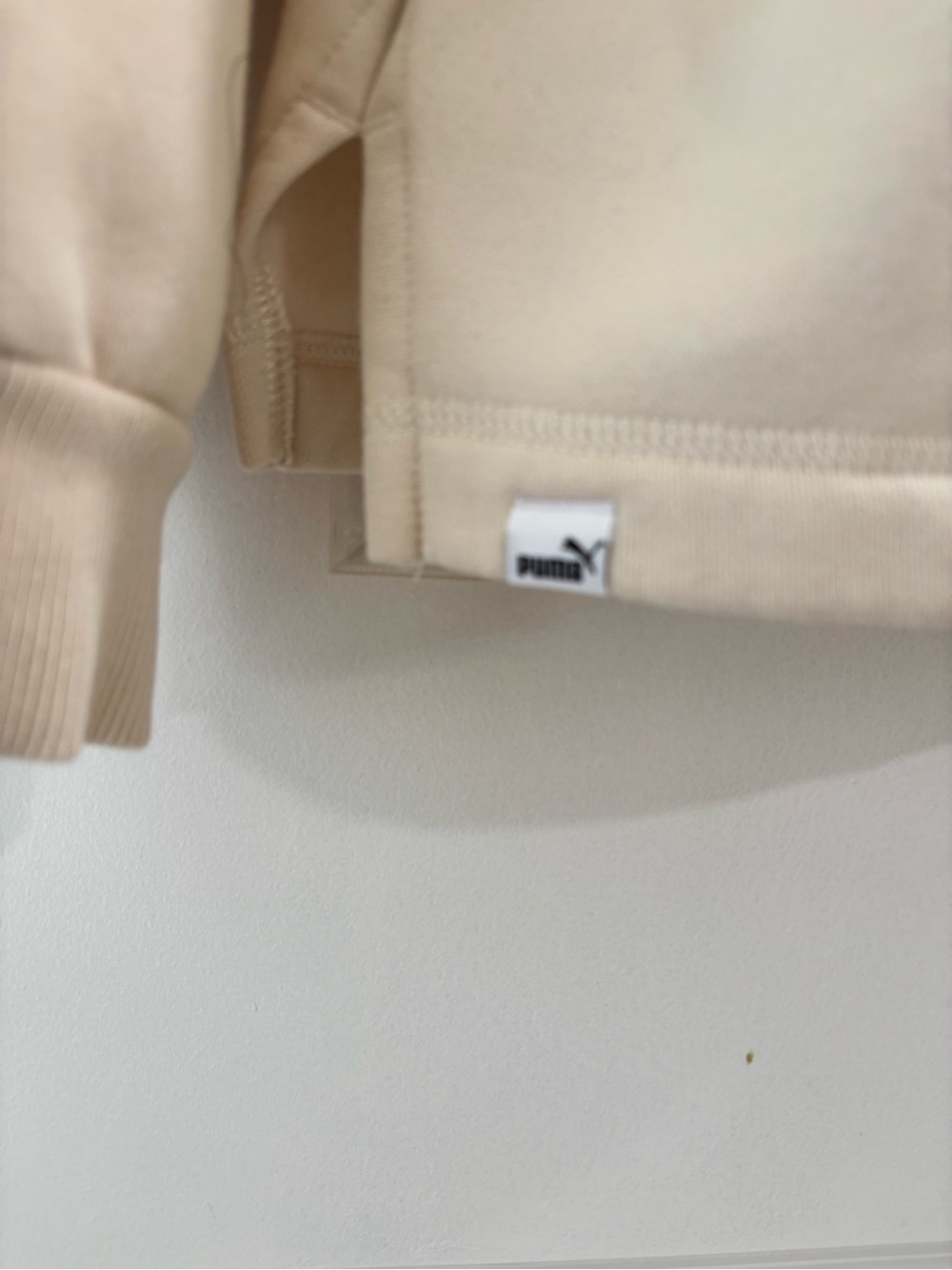 Puma Women’s Beige Crewneck Sweatshirt with Logo Patch - Picture 10 of 10